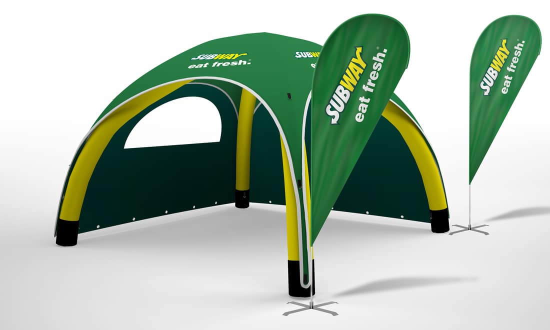 aufblasbarer-pavillon-3x3-flagge-subway ausblasbarer-pavillon-3x3
