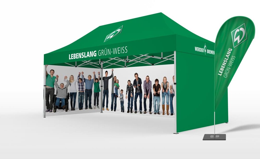 Pavillon bedruckt – was macht mein Mitbewerber?