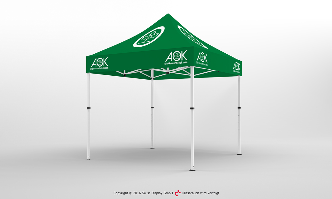 Faltpavillon 3x3 aus Hamburg. Sichere und nachhaltige Zelte mit Werbung.