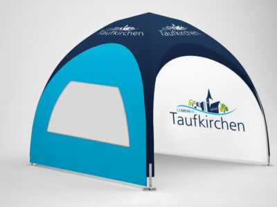 gemeinden: stahl-dome pavillon 3x3 gemeinde Taufkirchen