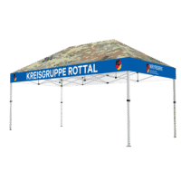 Hallo Faltpavillon 5x5. Tschüss Pagoden-Zelt mit den langen Stangen.