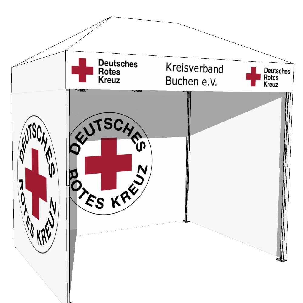 3×2-drk-faltpavillon-werbefläche DRK Faltpavillon 2x3