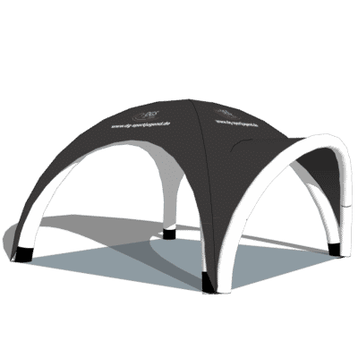 Aufblasbarer Pavillon 3x3 steht sofort und macht keinen Laut. PneumoTent