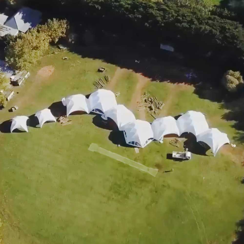 fliegende-bauten-kombination-1 Profi Dome Pavillon 6x6 Continental