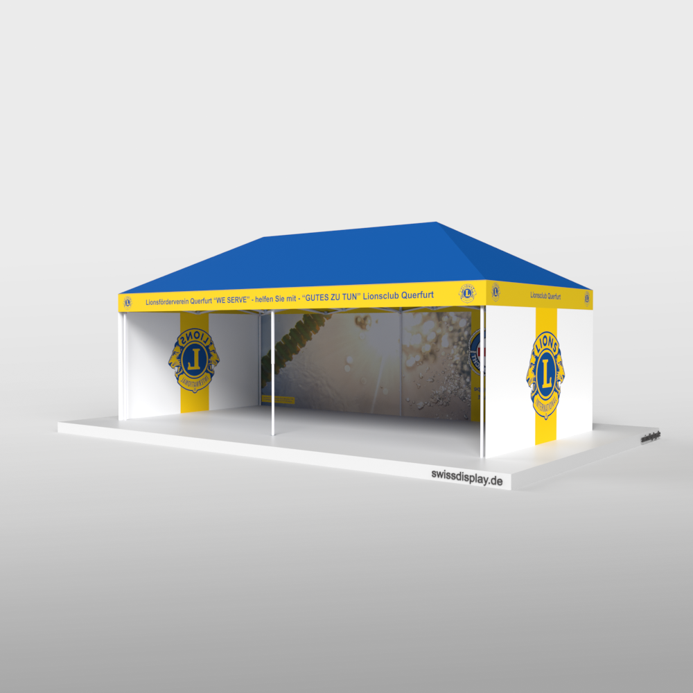 geprüftes Faltzelt 4x8 Meter Faltpavillon 4x8 Lionsclub Bild 3