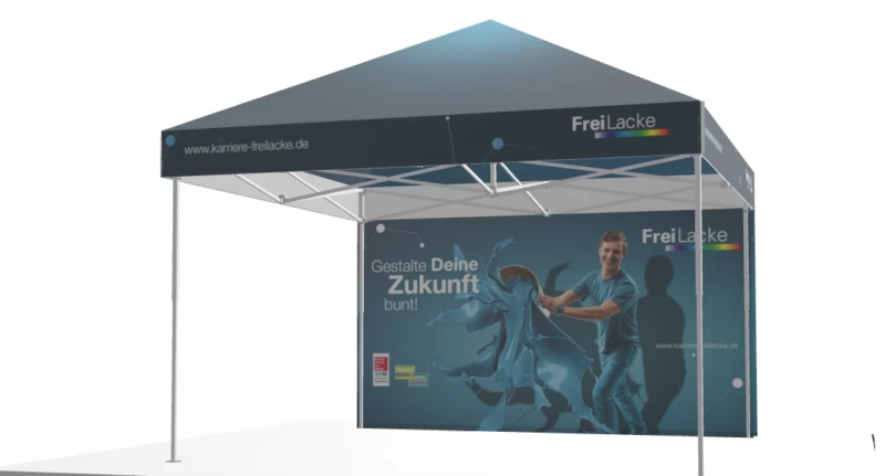 Freilacke Personalsuche Faltpavillon 4 x 4 m