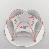 Dome-Pavillon 6x6m DRK