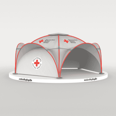 Dome-Pavillon doppelseitig bedruckt