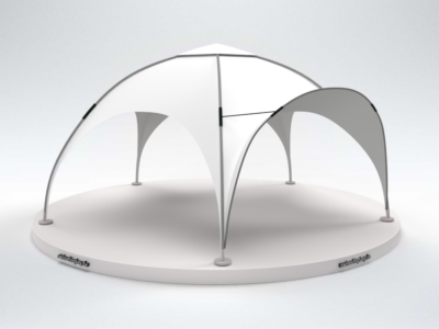 Kuppel Pavillon 9x9 in weiss