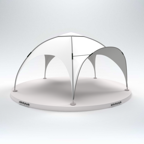 Kuppel Pavillon 9x9 in weiss