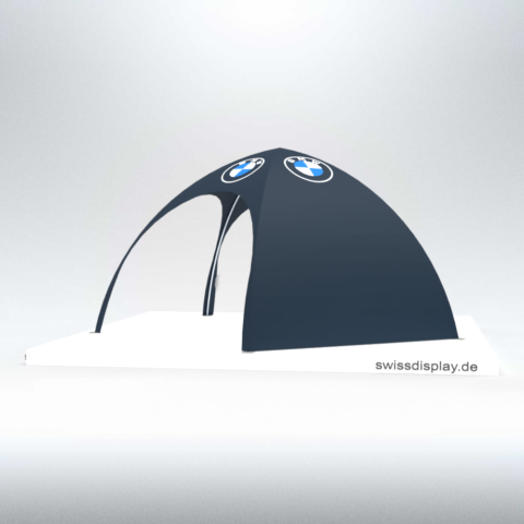 dome-pavillon mit Logo auf Dachflächen