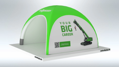 Air Dome Pavillon doppelseitig bedruckt