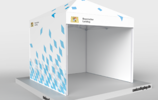 Faltpavillon-3x3-Bayerischer-Landtag-Seitlich-Vorne