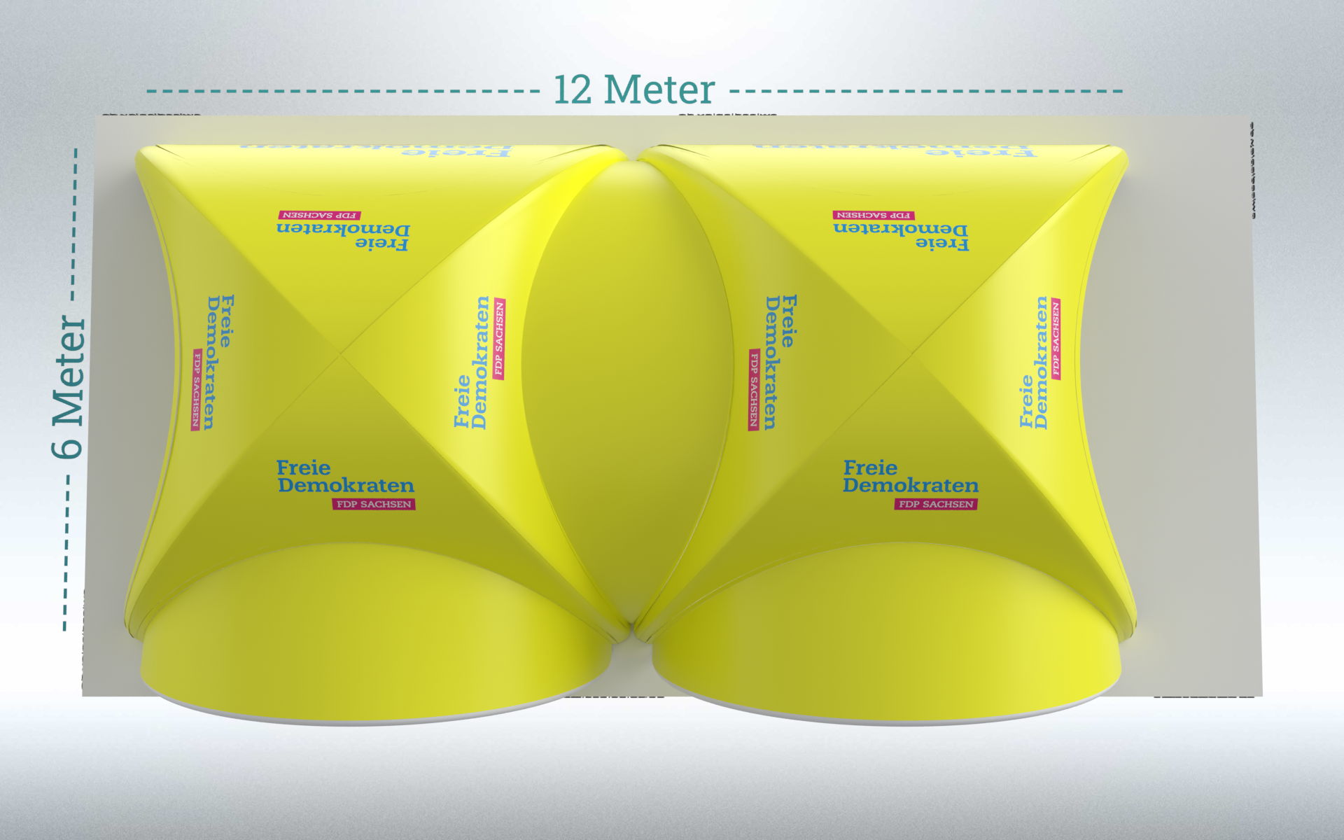 Verbundene Air-Dome Pavillons