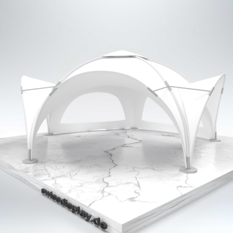 Kuppel Pavillon 6x6 mit 5 Seiten