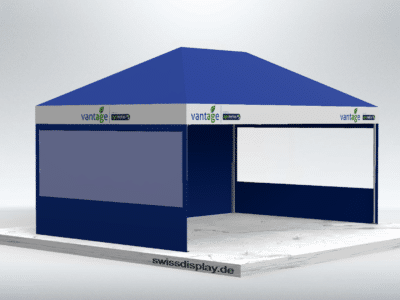 Handwerkerzelt 4x6 m, faltbar mit Fenstern