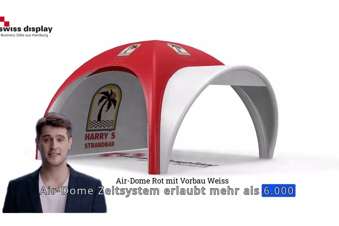 Air Dome Konfigurator gestaltet deinen aufblasbaren Pavillon.