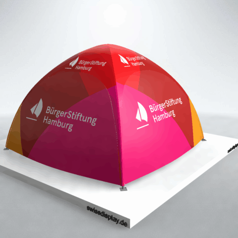 Pavillonzelte 3x3: hier Kuppel-Zelt 3x3 BürgerStiftung Hamburg