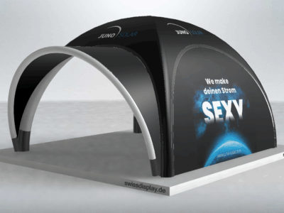 Air-Domes aufblasbare Pavillons 6x6m-air-dome-juno-solar