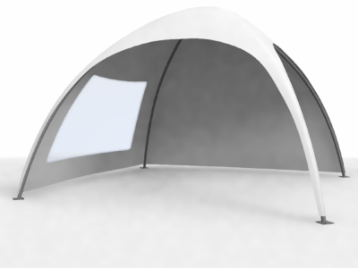 Kuppel Pavillon 3x3 m in weiss