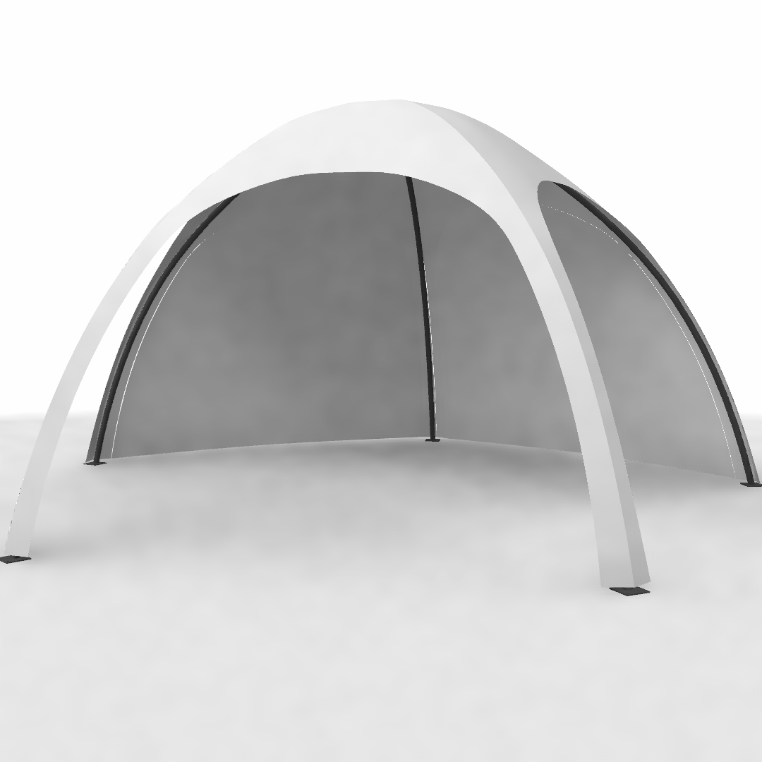 Kuppel Pavillon 4x4 m mit 5 Seiten