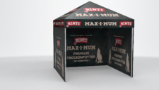 Faltpavillon 3x3 mit vollflächigen Drucken innen und aussen für RINTI MAX-I-MIUM