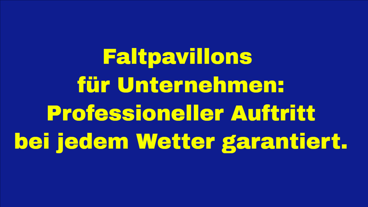 Faltpavillon für Unternehmen
