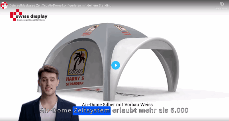 aufblasbares Zelt Konfigurator