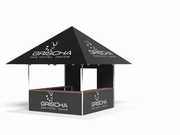 3x3 faltstand mit überstand