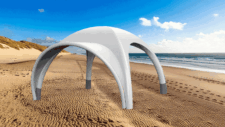 aufblasbarer Pavillon 8x8m auf Sylt