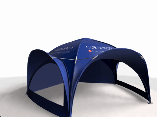 9x9m Kuppel-Pavillon Curaprox