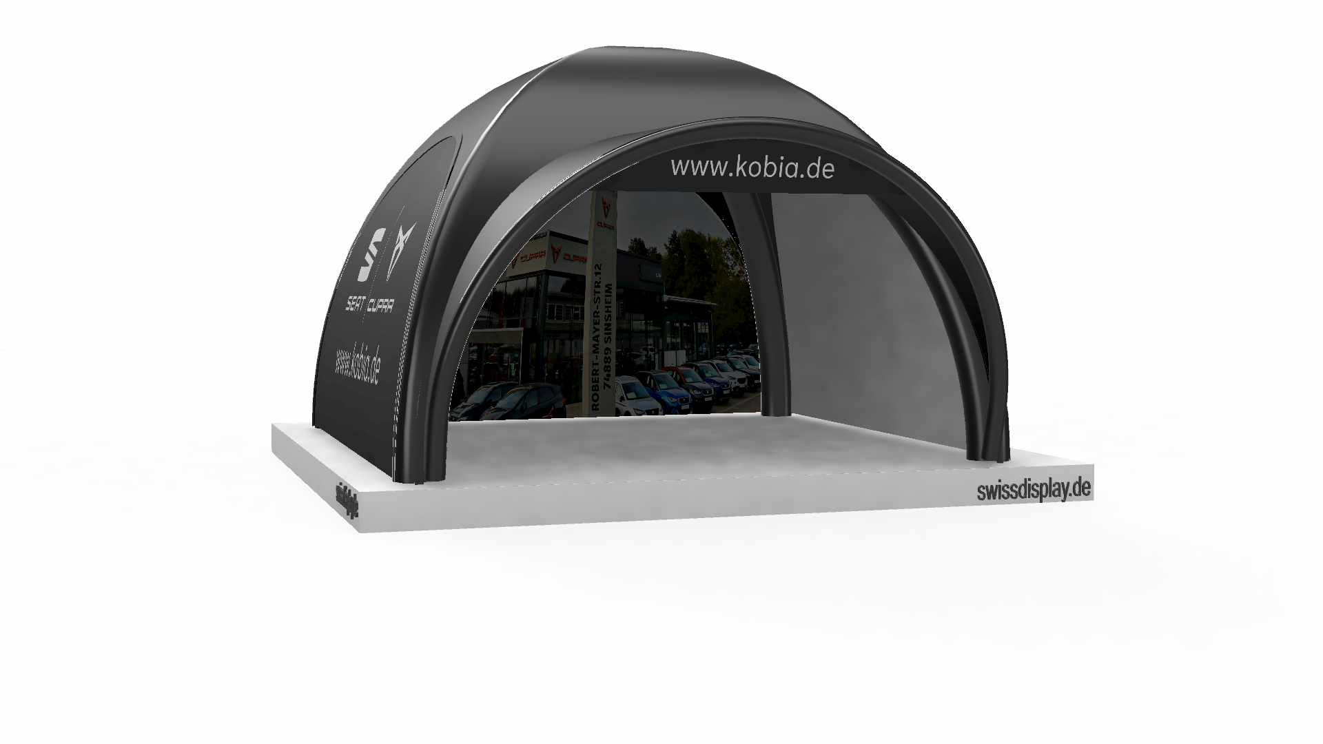 aufblasbarer pavillon kobia.de