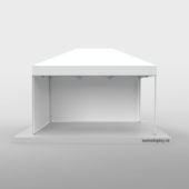 Faltpavillon-4,5x3 Größenvergleich Platz für ca. 22 Personen (stehend) oder 2 Biertischgarnituren.