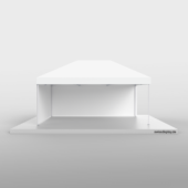 Faltpavillon-4x6 Größenvergleich Platz für ca. 40 Personen (stehend) oder 4-5 Biertischgarnituren.