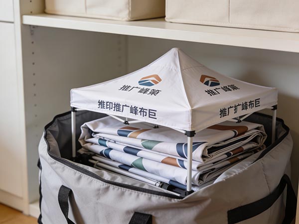 Faltpavillon Plane Lagerung – sorgfältig gefaltete bedruckte Zeltplane für schonende Aufbewahrung