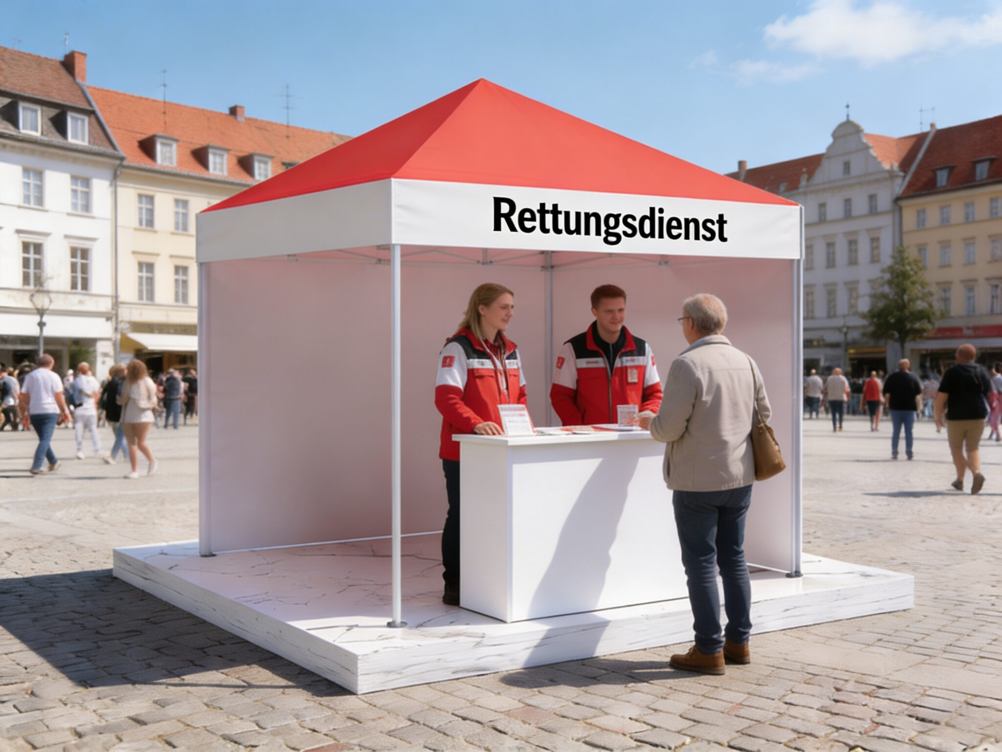 Faltpavillon 3x3m DRK Jugendrotkreuz rettungsdienst-pavillon 3x3