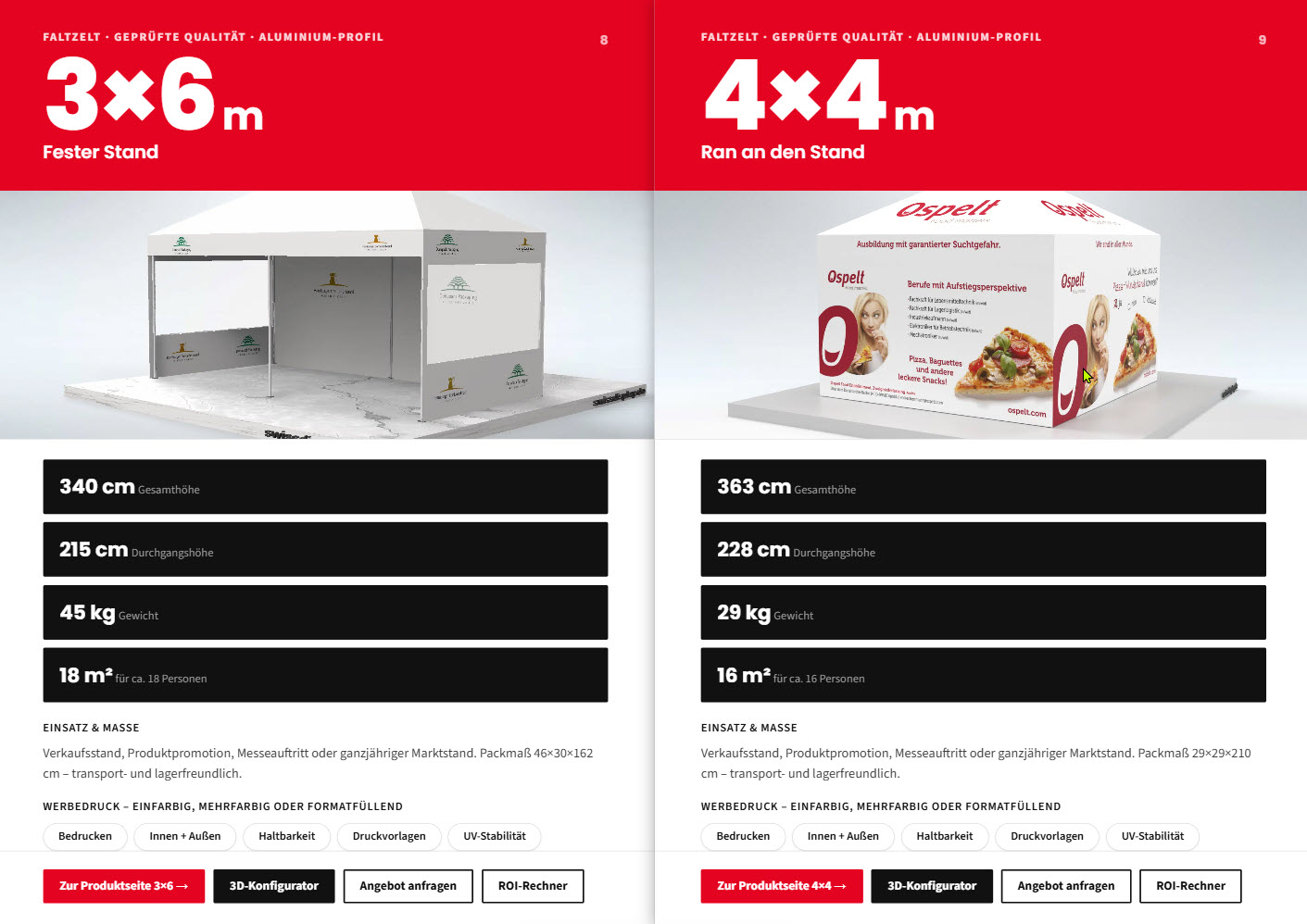 Faltzelte-Katalog zum Durchblättern